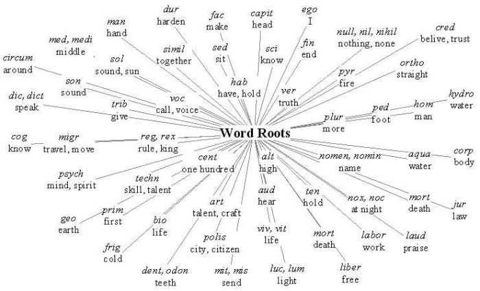 Root ject struct latin worksheet words greek worksheets