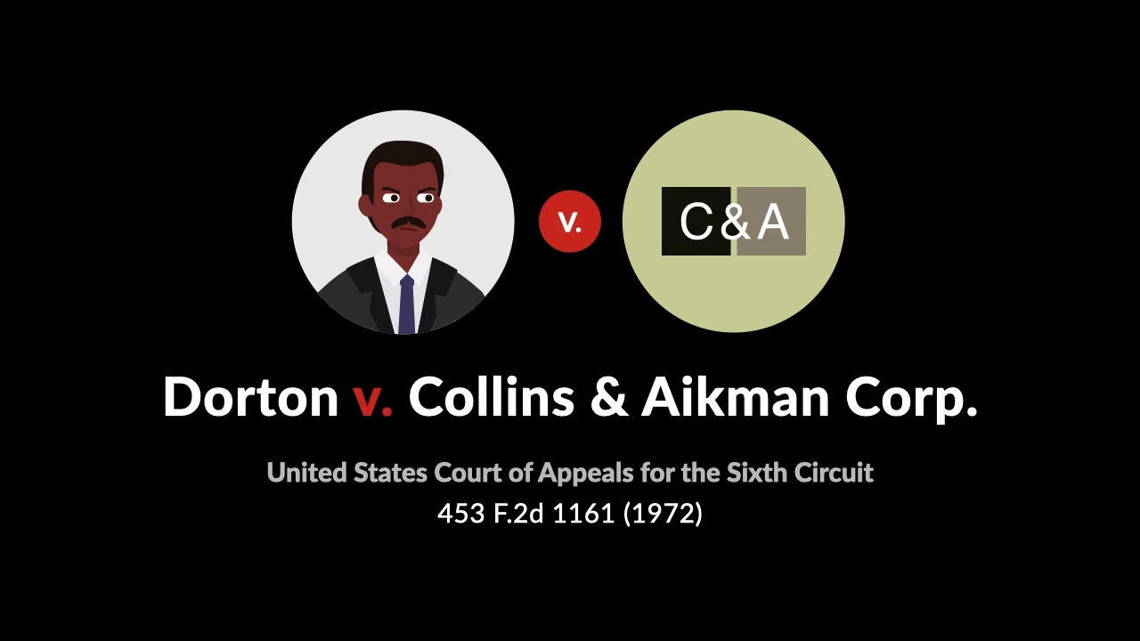 Dorton v. collins & aikman corp