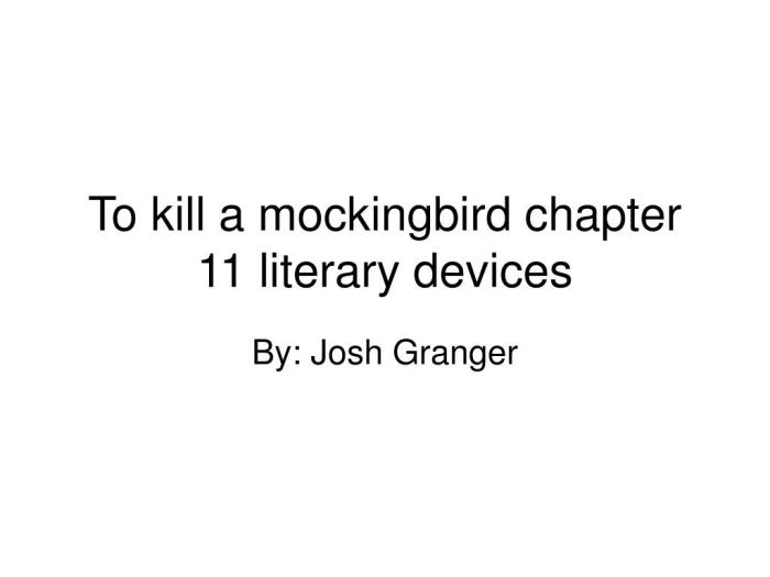 Literary devices in to kill a mockingbird