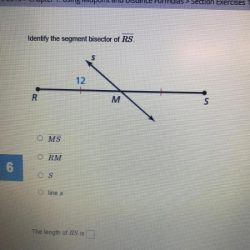 Identify the segment bisector of rs then find rs