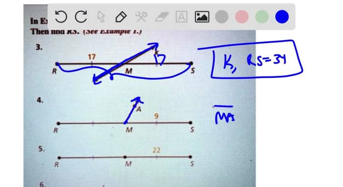 Identify the segment bisector of rs then find rs