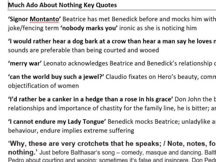 Quotes from much ado about nothing beatrice