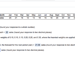 Sales yazici batteries monthly inc forecast were follows response using month method naive solved next problem whole number contains exercise