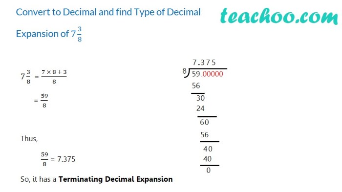 Expansion decimal fractional